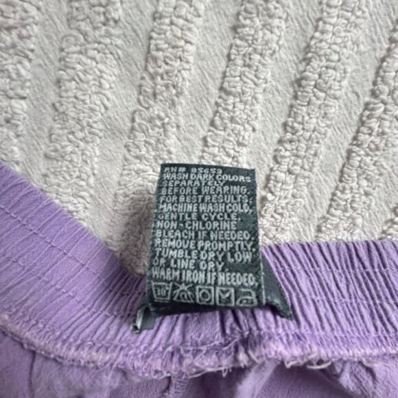 Vintage Koret Hand Printed Button Down Blouse and Pants Set Size Large Purple - Picture 12 of 16